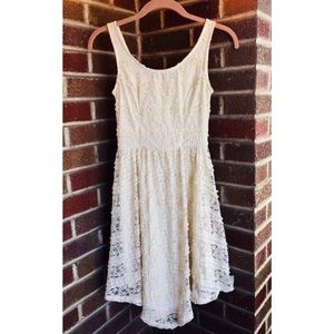 MOSSIMO Lace No Shoulder Dress w/ Slip